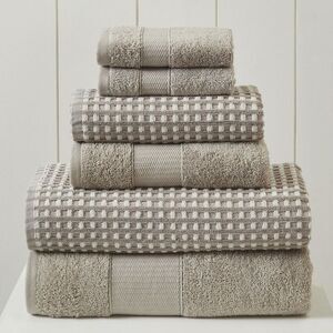 Modern Threads -  Cobblestone 6-pc 100% Cotton Jacqua Beige